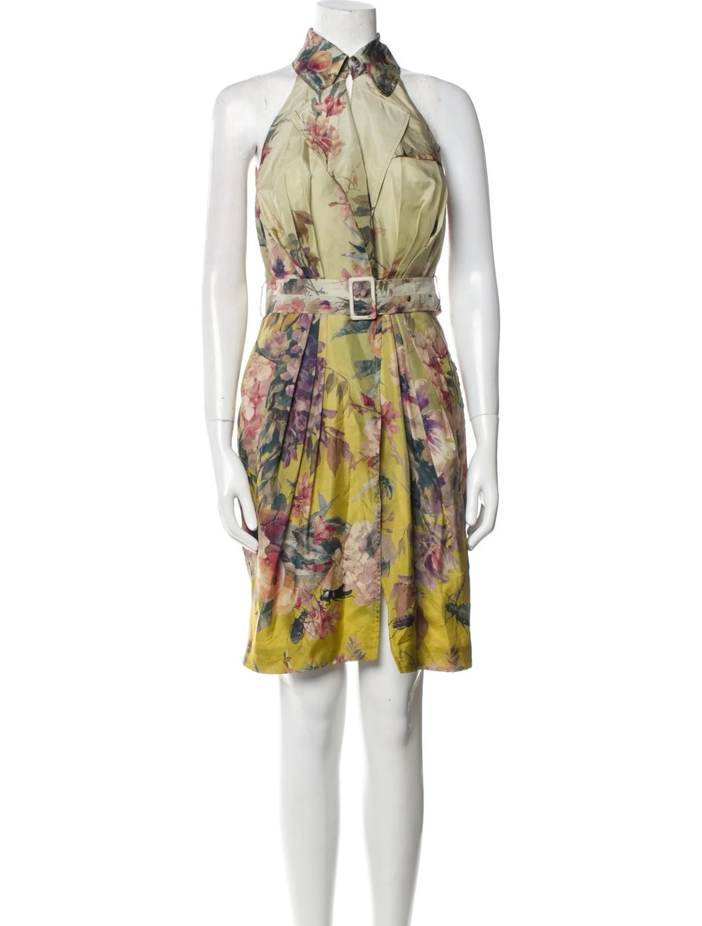 Jean Paul Gaultier Femme Floral Print Silk Dress Multicolor 8